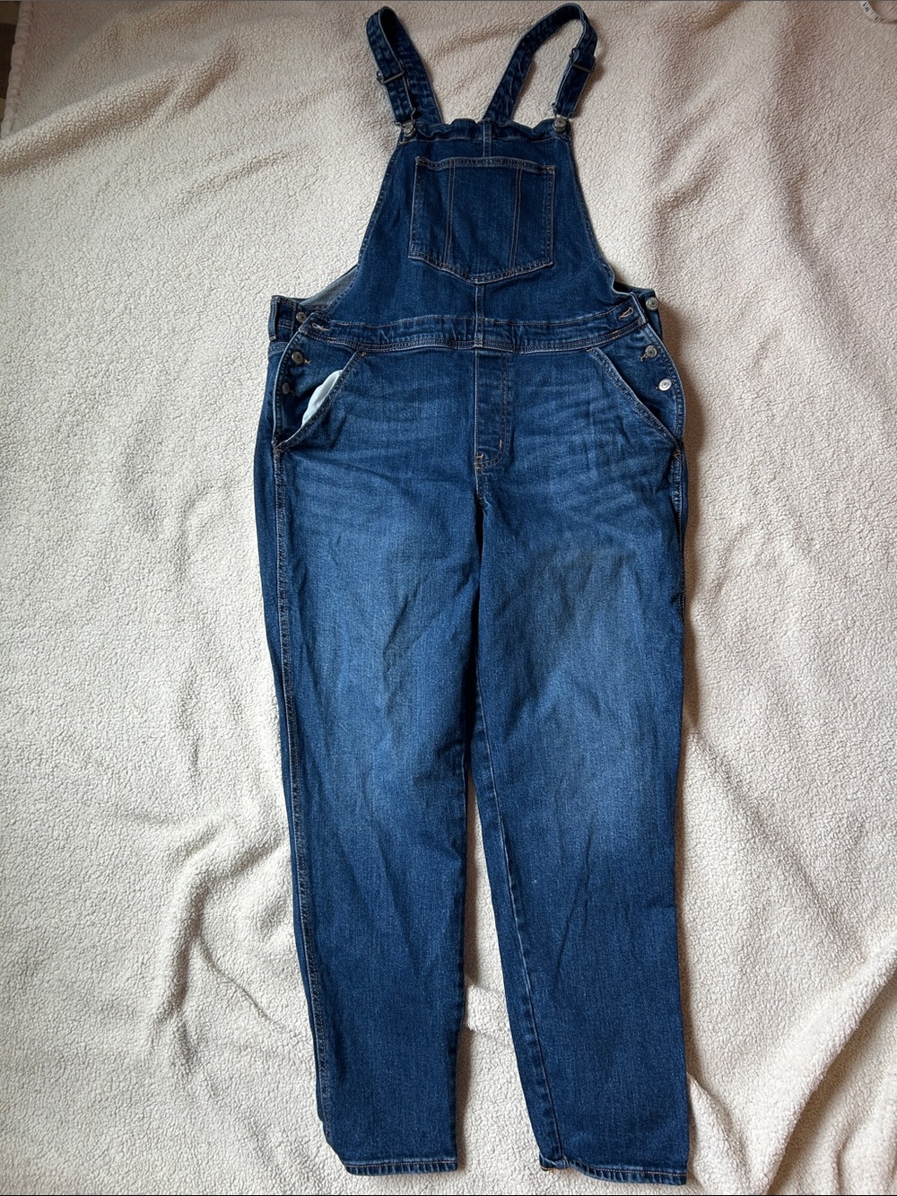 Old Navy Classic Dark Wash Denim Overalls for Women